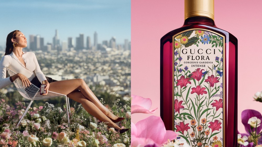 Miley Cyrus stars as the face of the new Gucci Flora Gorgeous Gardenia Eau de Parfum Intense.