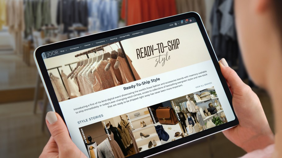 “Introducing a first-of-its-kind digital event showcasing the world’s finest fashion and accessories brands with inventory available to ship immediately,” Joor said. “In today’s ever-changing retail climate, access to collections of bestselling evergreen styles and new stock that are ready to be shipped right away has never been more important.”