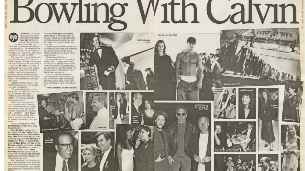 Bowling With Calvin, WWD, June 7, 1993.