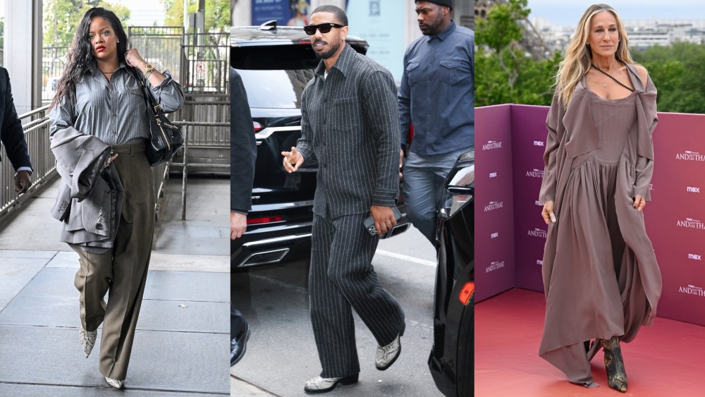 Rihanna, Michael B. Jordan and Sarah Jessica Parker wearing snakeskin boots.