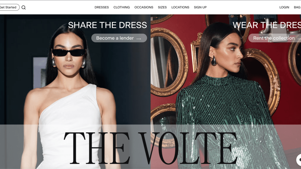 Landing page of The Volte UK