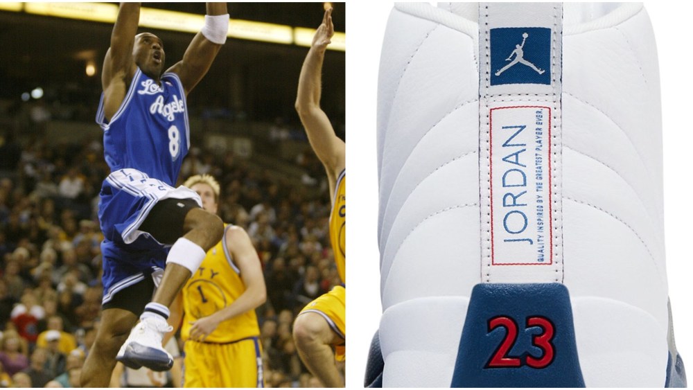 Kobe Bryant, Air Jordan 12 sneakers