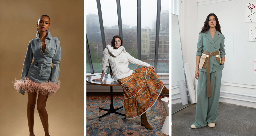 (L to R): Retrofête, Lingua Franca and Tanya Taylor resort 2026.