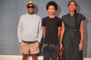 Pharrell Williams with wife Helen Lasichanh, son Rocket Ayer Williams