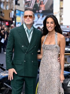 LONDON, ENGLAND - JUNE 23: Brad Pitt and Ines de Ramon attend the "F1: The Movie" European Premiere at Cineworld Leicester Square on June 23, 2025 in London, England. (Photo by Gareth Cattermole/Getty Images for Warner Bros. Pictures)