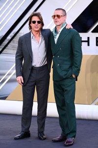 LONDON, ENGLAND - JUNE 23: Tom Cruise and Brad Pitt attend the "F1: The Movie" European Premiere at Cineworld Leicester Square on June 23, 2025 in London, England. (Photo by Joe Maher/Getty Images)