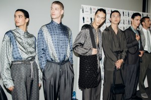 Backstage at Giorgio Armani Men's Spring 2026 Ready-to-Wear Collection at Milan Mne's Fashion Week