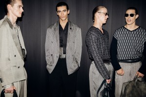 Backstage at Giorgio Armani Men's Spring 2026 Ready-to-Wear Collection at Milan Mne's Fashion Week