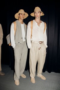 Backstage at Giorgio Armani Men's Spring 2026 Ready-to-Wear Collection at Milan Mne's Fashion Week