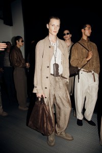 Backstage at Giorgio Armani Men's Spring 2026 Ready-to-Wear Collection at Milan Mne's Fashion Week