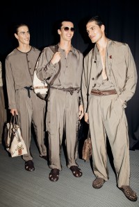 Backstage at Giorgio Armani Men's Spring 2026 Ready-to-Wear Collection at Milan Mne's Fashion Week