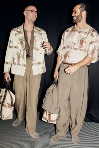 Backstage at Giorgio Armani Men's Spring 2026 Ready-to-Wear Collection at Milan Mne's Fashion Week