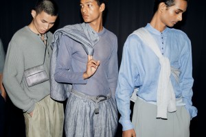 Backstage at Giorgio Armani Men's Spring 2026 Ready-to-Wear Collection at Milan Mne's Fashion Week