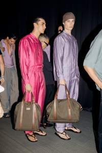 Backstage at Giorgio Armani Men's Spring 2026 Ready-to-Wear Collection at Milan Mne's Fashion Week