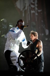 GLASTONBURY, ENGLAND - JUNE 29: Liam Howlett and Rob Holliday of The Prodigy perform  during day five of Glastonbury festival 2025 at Worthy Farm, Pilton on June 29, 2025 in Glastonbury, England. Established by Michael Eavis in 1970, Glastonbury has grown into the UK's largest music festival, drawing over 200,000 fans to enjoy performances across more than 100 stages. In 2026, the festival will take a fallow year, a planned pause to allow the Worthy Farm site time to rest and recover. (Photo by Shane Anthony Sinclair/Getty Images)