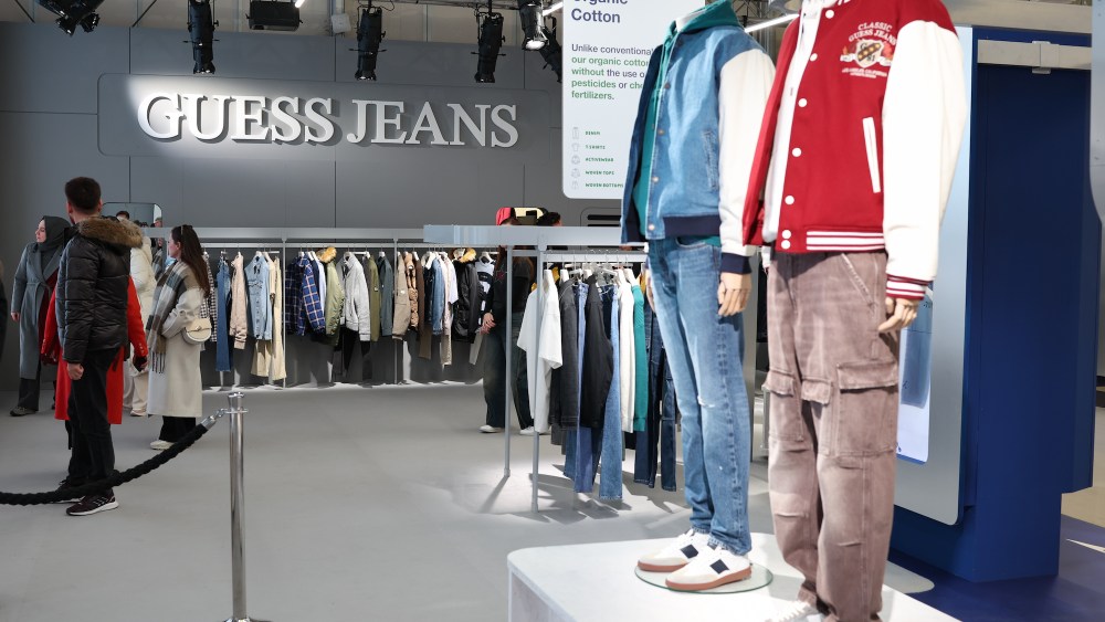 Guess Jeans stand during Pitti Immagine Uomo in January.