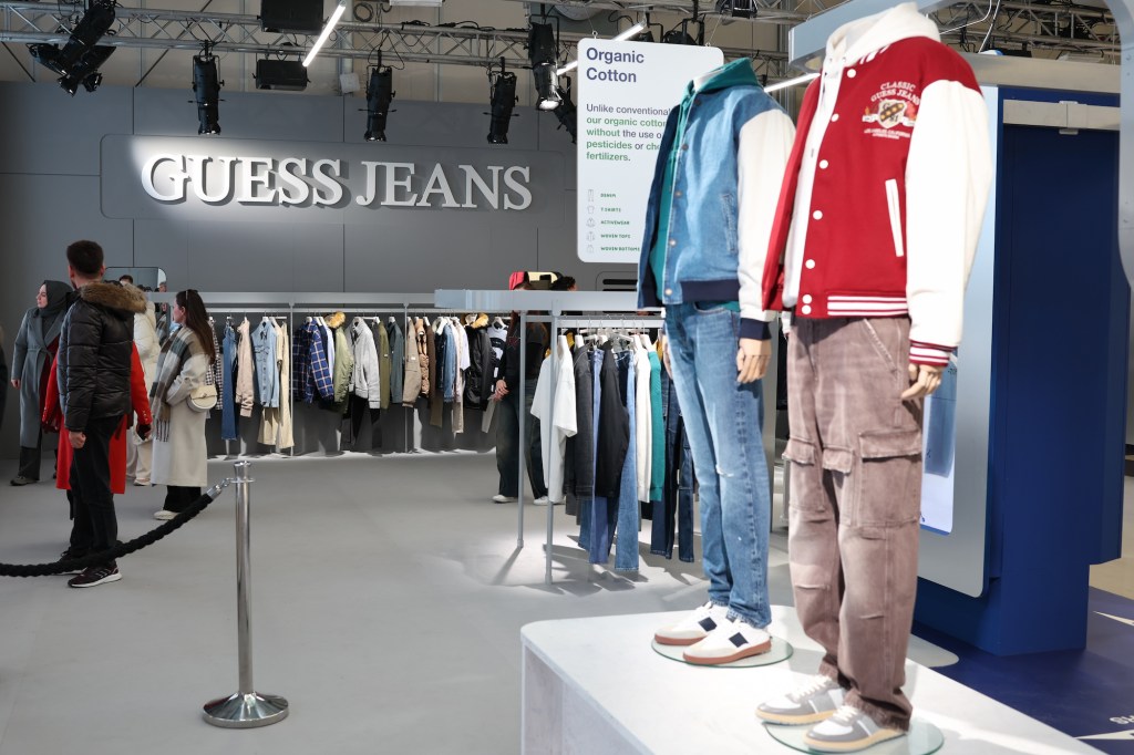 Guess Jeans stand during Pitti Immagine Uomo in January.