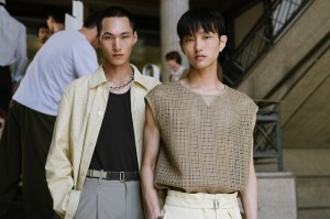 Backstage at Hermès Men's Spring 2026 Ready-to-Wear Collection at Paris Fashion Week