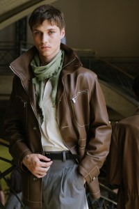 Backstage at Hermès Men's Spring 2026 Ready-to-Wear Collection at Paris Fashion Week