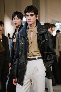 Backstage at Hermès Men's Spring 2026 Ready-to-Wear Collection at Paris Fashion Week
