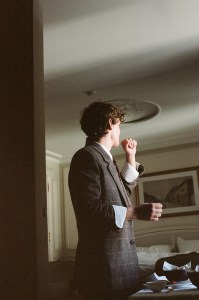 Hunter Doohan gets ready for YSL Spring 2026 in Paris.