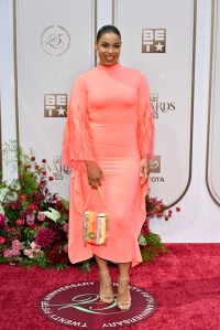Jordin Sparks at the BET Awards 2025 held at the Peacock Theater on June 09, 2025 in Los Angeles, California.