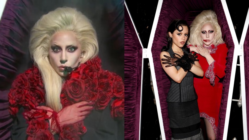 Lady Gaga performs at Netflix's Tudum event.
