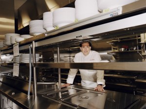 The chef of the Waldorf’s Lex Yard, Michael Anthony, at the restaurant.