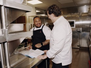 The chef of the Waldorf’s Lex Yard, Michael Anthony, at the restaurant.