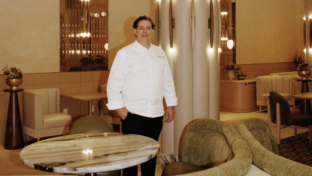 The chef of the Waldorf’s Lex Yard, Michael Anthony, at the restaurant photographed in New York, New York on June 5, 2025.