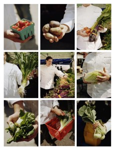 The chef of the Waldorf’s Lex Yard, Michael Anthony, shopping for produce at the Union Square farmer’s market.