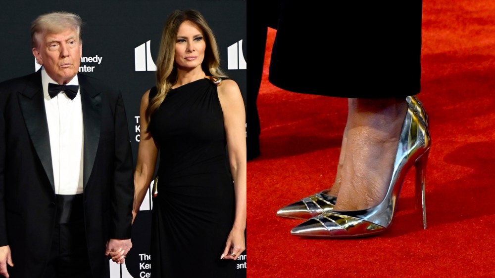 U.S. President Donald Trump and first lady Melania Trump attend the opening night of "Les Mis√©rables" at The Kennedy Center on June 11, 2025 in Washington, D.C.