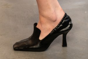 MILAN, ITALY - JUNE 21: A model, shoe detail, walks the runway at the Pronounce fashion show during the Milan Menswear Spring/Summer 2026 Fashion Week on June 21, 2025 in Milan, Italy. (Photo by Alena Zakirova/Getty Images)