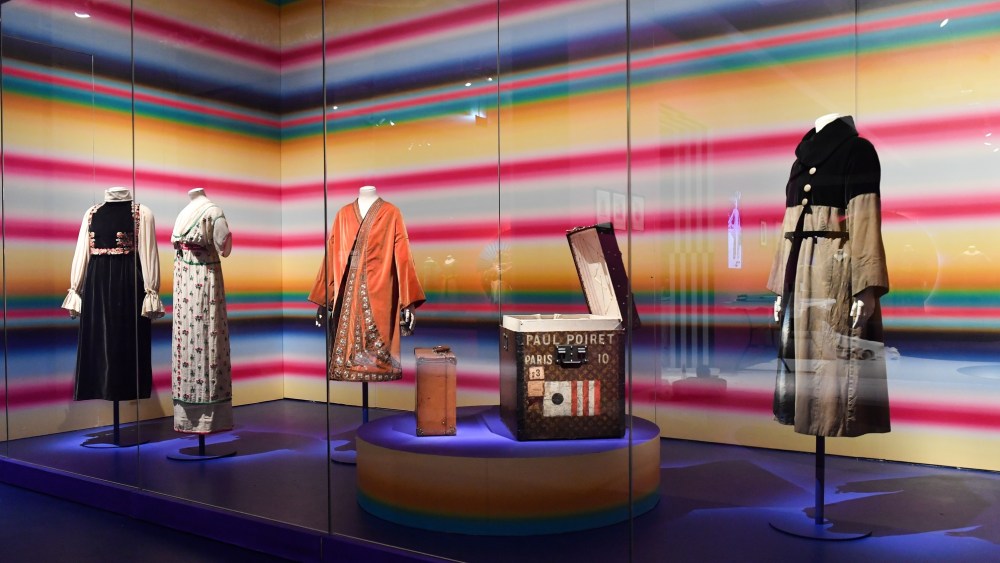 An array of looks by Paul Poiret on display at at the Musée des Arts Décoratifs in Paris.