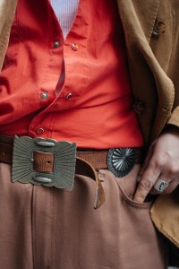 Street style at Pitti Uomo 108 in Florence, Italy, 2025.