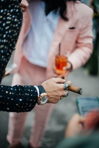 Street style at Pitti Uomo 108 in Florence, Italy, 2025.