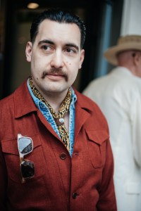 Street style at Pitti Uomo 108 in Florence, Italy, 2025.