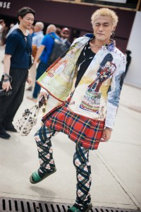 Street style at Pitti Uomo 108 in Florence, Italy, 2025.