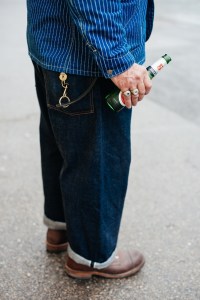Street style at Pitti Uomo 108 in Florence, Italy, 2025.