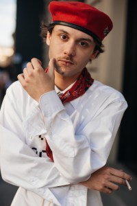 Street style at Pitti Uomo 108 in Florence, Italy, 2025.