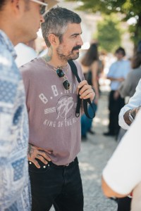 Street style at Pitti Uomo 108 in Florence, Italy, 2025.