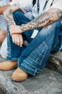 Street style at Pitti Uomo 108 in Florence, Italy, 2025.