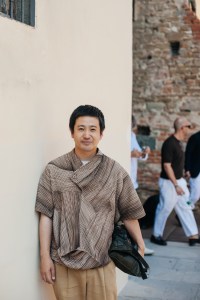 Street style at Pitti Uomo 108 in Florence, Italy, 2025.