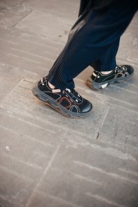 Street style at Pitti Uomo 108 in Florence, Italy, 2025.