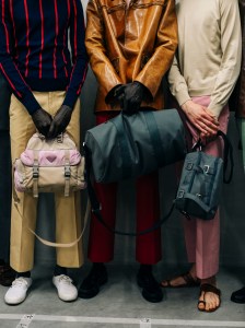 Backstage at Prada Men's Spring 2026 Ready-to-Wear Collection at Milan Men's Fashion Week