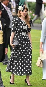 ASCOT, ENGLAND - JUNE 18: Princess Beatrice attends day 5 of Royal Ascot at Ascot Racecourse on June 18, 2022 in Ascot, England. (Photo by Karwai Tang/WireImage)