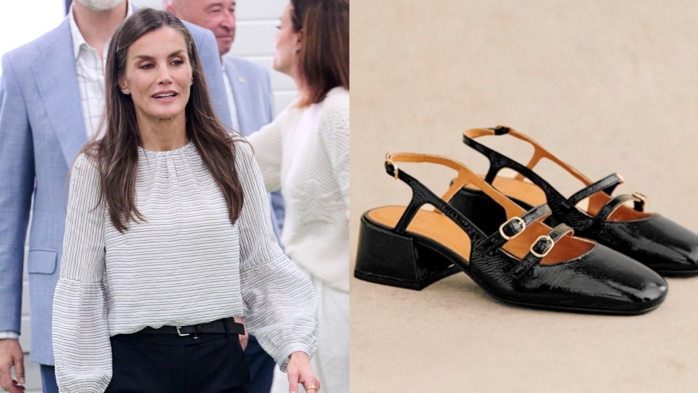 Queen Letizia of Spain visits the municipality of Burela on June 17, 2025 in Burela, Spain.