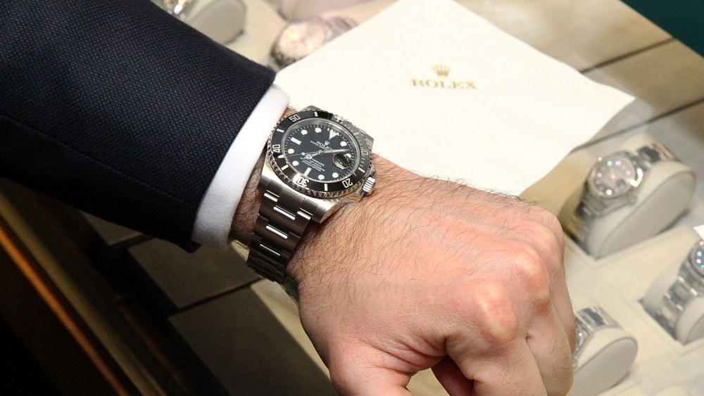 A Rolex watch.