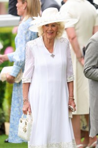 ASCOT, ENGLAND - JUNE 20: Queen Camilla attends day four of Royal Ascot at Ascot Racecourse on June 20, 2025 in Ascot, England. (Photo by Chris Jackson/Getty Images)