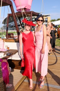 ASCOT, ENGLAND - JUNE 17: Annie Lewis and Cordelia Aspinall attend day one of Royal Ascot 2025 at Ascot Racecourse on June 17, 2025 in Ascot, England. (Photo by Max Cisotti/Dave Benett/Getty Images for Royal Ascot)